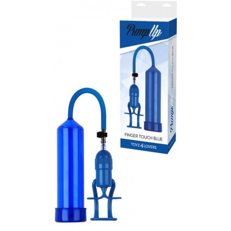 POMPA PER ALLUNGARE IL PENE SVILUPPATORE PUMP UP FINGER TOUCH BLUE